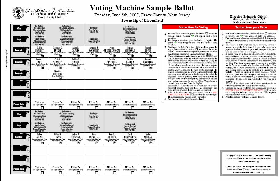 Baltimore Sample Ballot