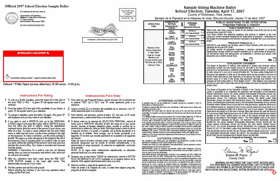 Baltimore Sample Ballot