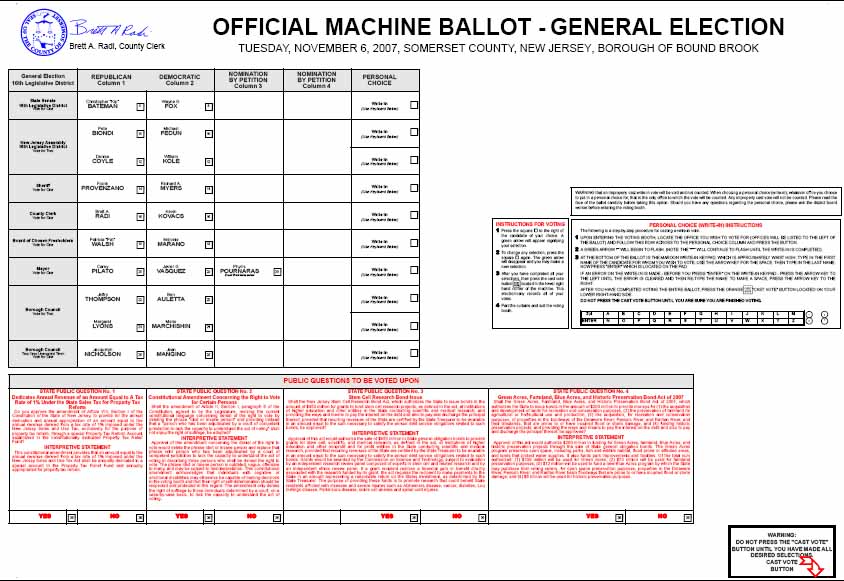 Baltimore Sample Ballot